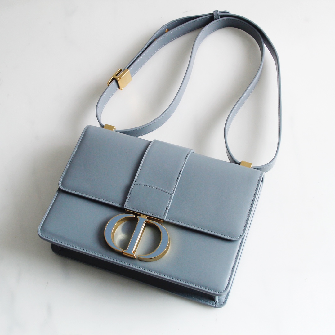 30 Montaigne Bag Light Blue Box Calfskin